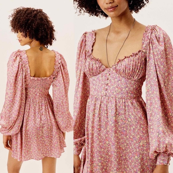 NWT for love & lemons laurie mini dress - Picture 1 of 4